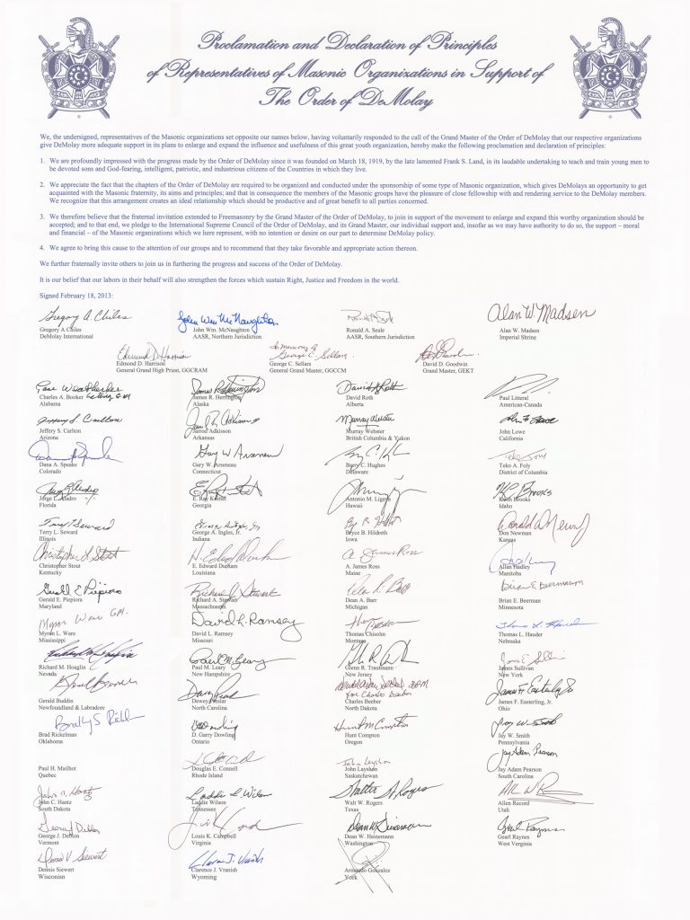Masonic Declaration Masonic Declaration