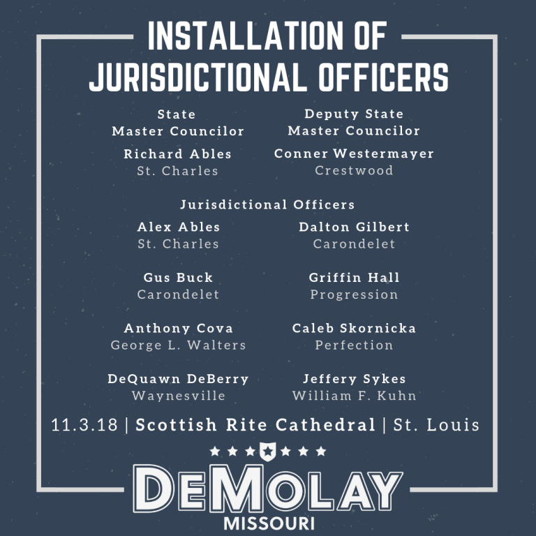 Missouri DeMolay Jurisdictional Officers Missouri DeMolay Jurisdictional Officers